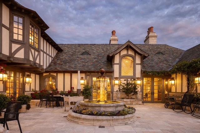 exterior space featuring french doors