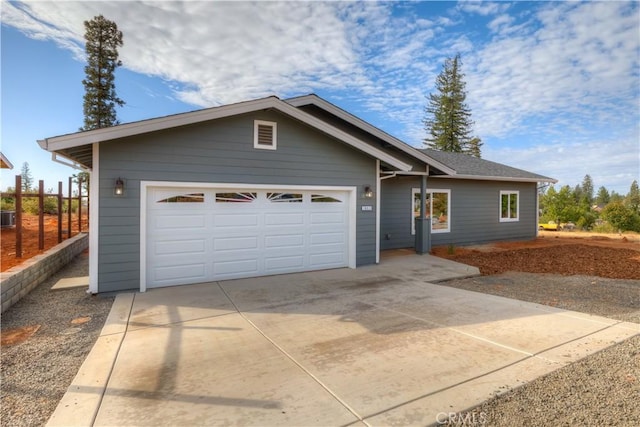 ranch-style house with a garage