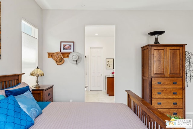 view of tiled bedroom