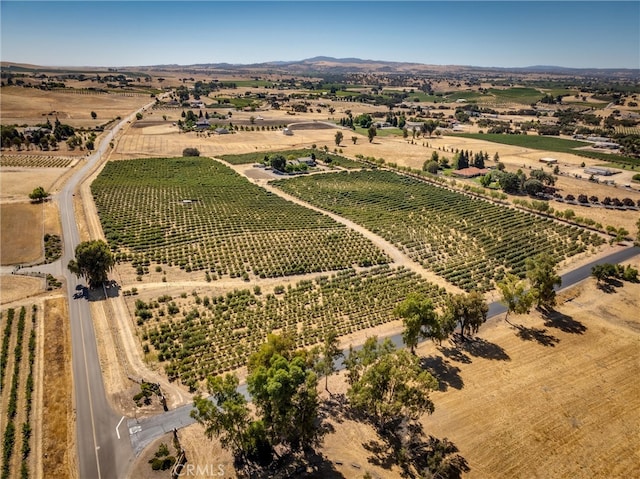 birds eye view of property with a rural view