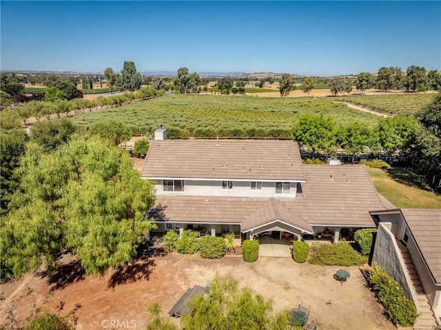 drone / aerial view featuring a rural view