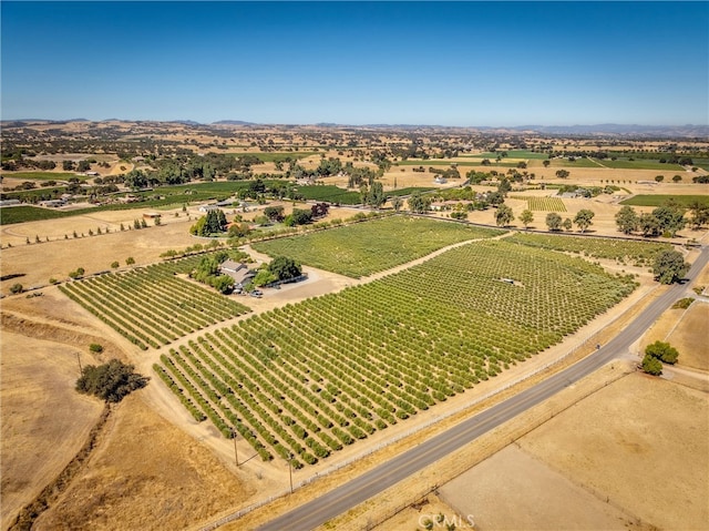 aerial view with a rural view