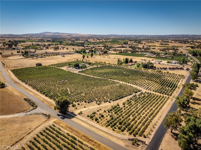 aerial view featuring a rural view