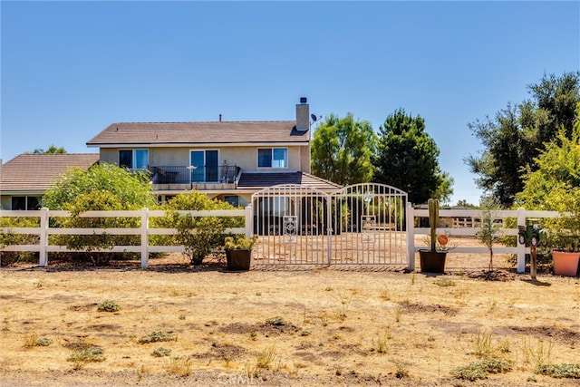 view of rear view of property