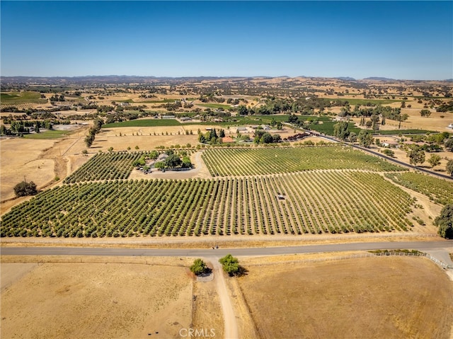 drone / aerial view with a rural view