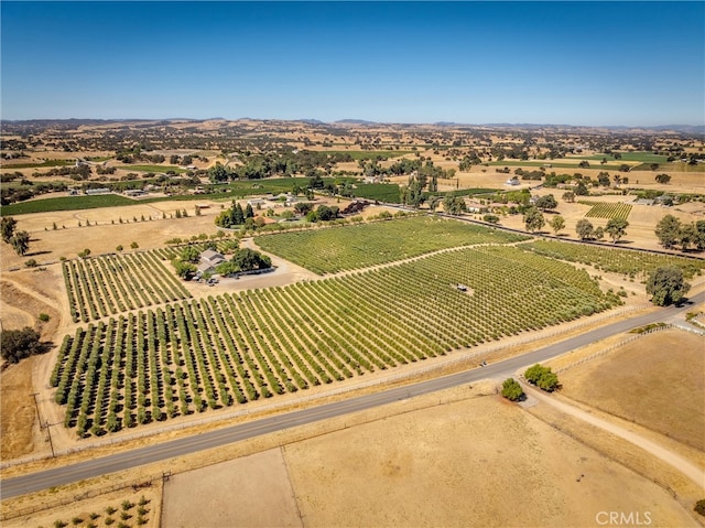 aerial view featuring a rural view