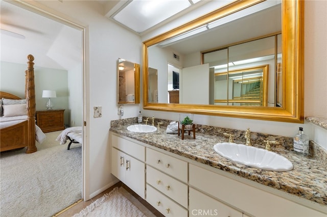 bathroom with vanity