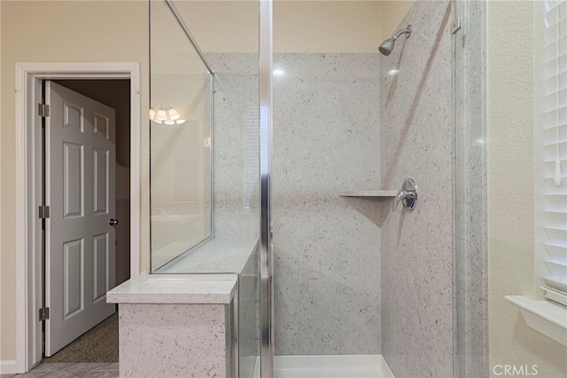 bathroom with walk in shower