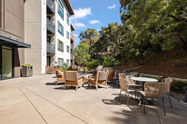 view of patio / terrace with an outdoor living space