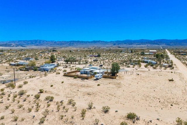 aerial view featuring a mountain view