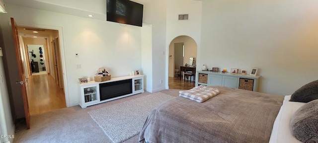 view of carpeted bedroom