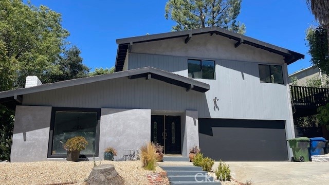 modern home with a garage