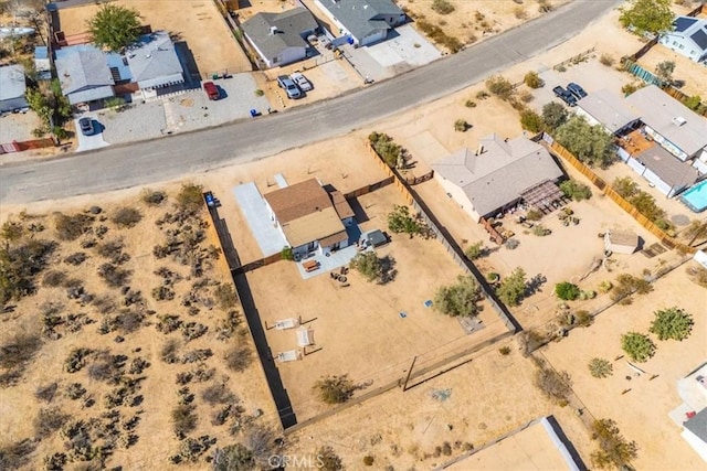 61853 Grand View Cir, Joshua Tree, CA 92252 - birds eye view of property featuring a desert view and a residential view