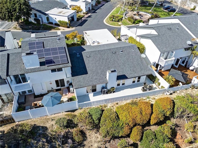 bird's eye view with a residential view