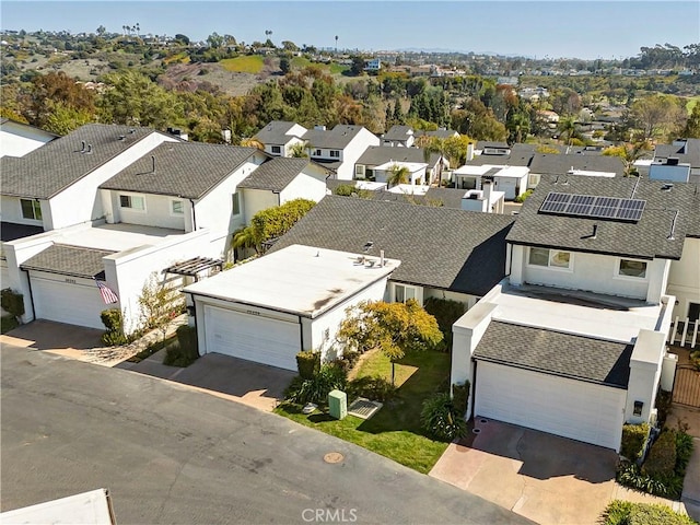 bird's eye view with a residential view