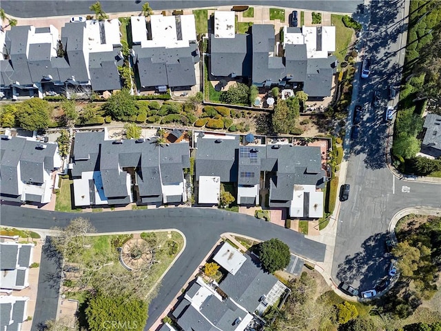 aerial view with a residential view