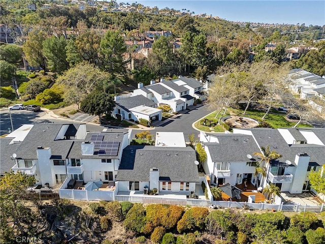 bird's eye view with a residential view