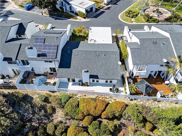 aerial view with a residential view