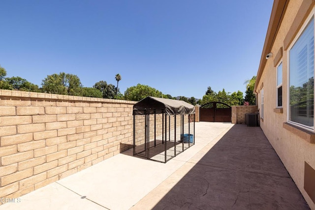 view of patio / terrace featuring central AC