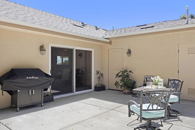 view of patio with area for grilling