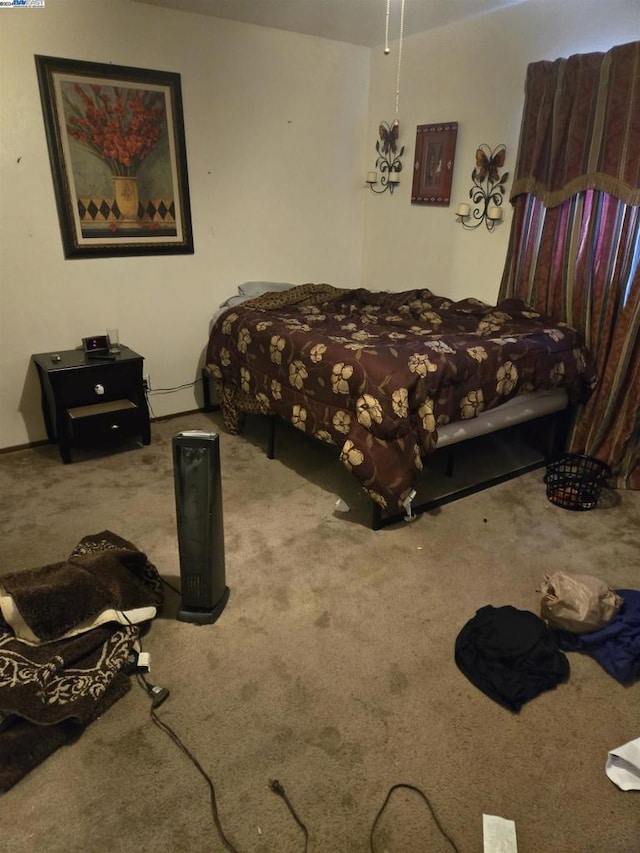 view of carpeted bedroom