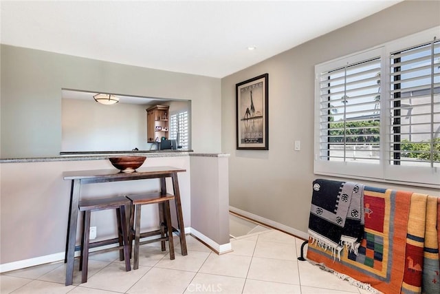 view of tiled dining room