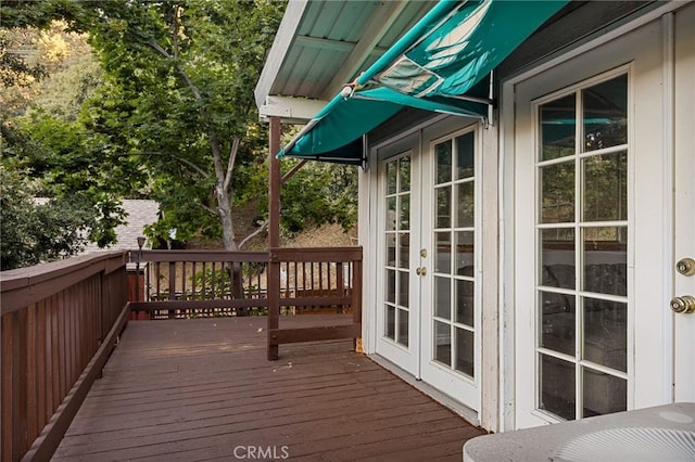 deck with french doors