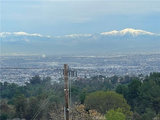 exterior space with a mountain view