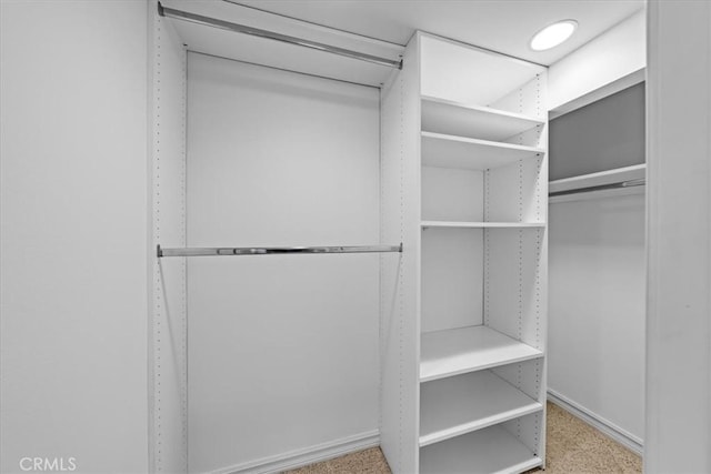 view of walk in closet