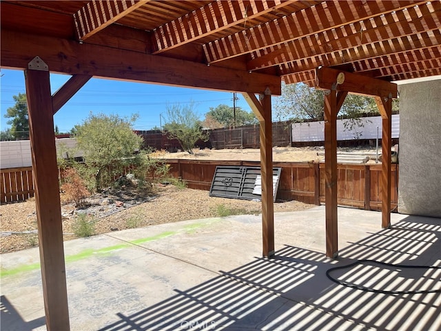 view of patio / terrace featuring a pergola