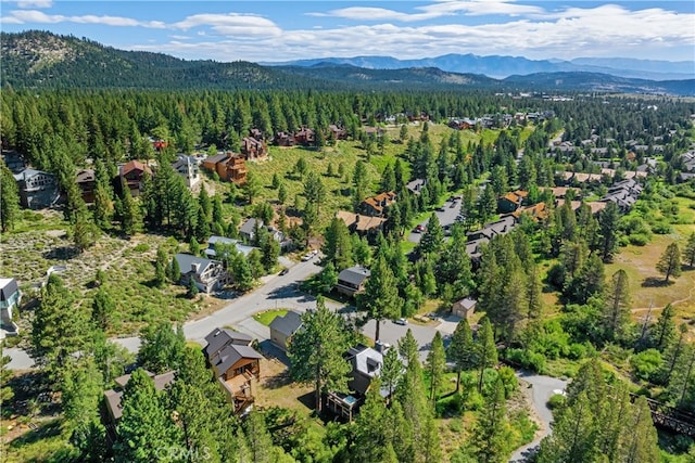 aerial view featuring a mountain view