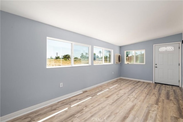 entrance foyer with light hardwood / wood-style flooring