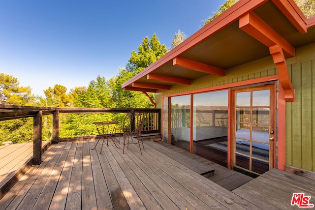 view of wooden deck