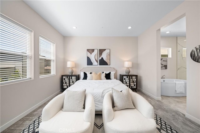 view of carpeted bedroom