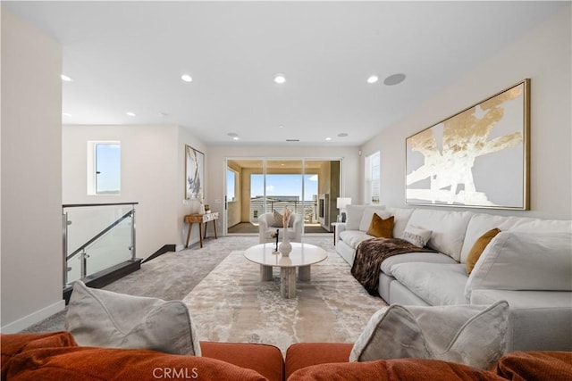 view of carpeted living room