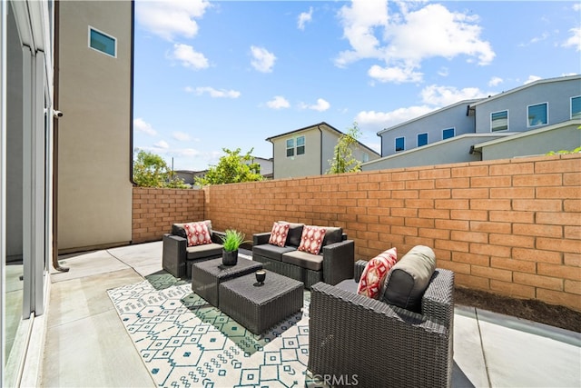 view of patio / terrace with outdoor lounge area