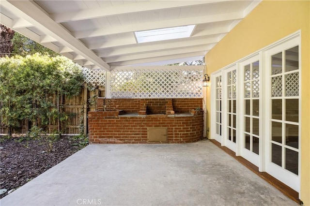 view of patio / terrace with fence