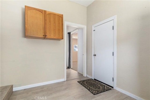 interior space featuring light wood-type flooring