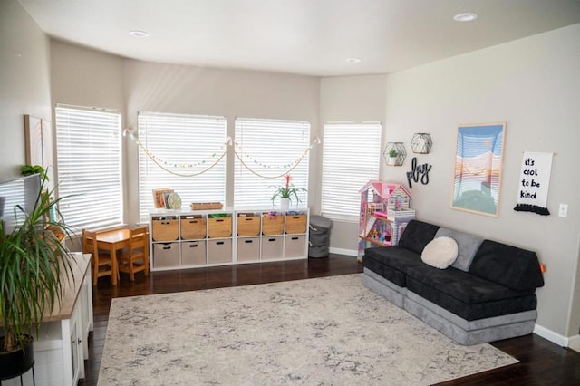 interior space featuring dark hardwood / wood-style flooring