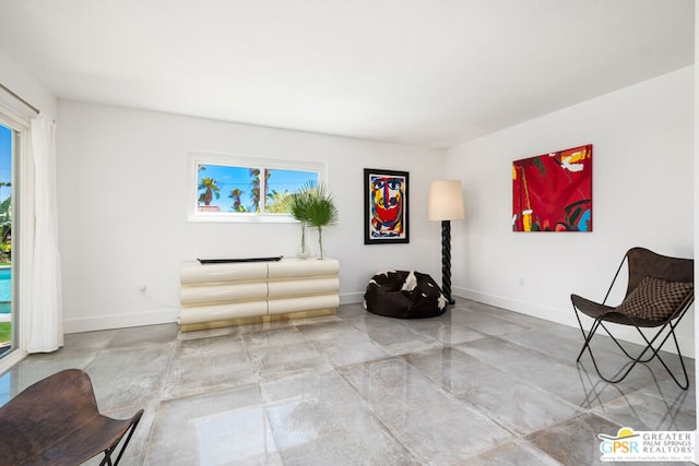 sitting room with plenty of natural light