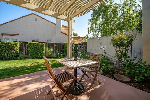 view of patio / terrace with a pergola