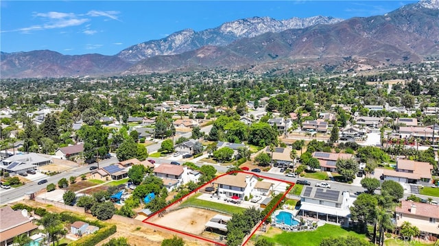 aerial view featuring a mountain view