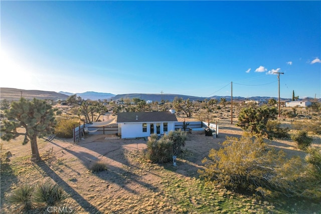 aerial view featuring a mountain view