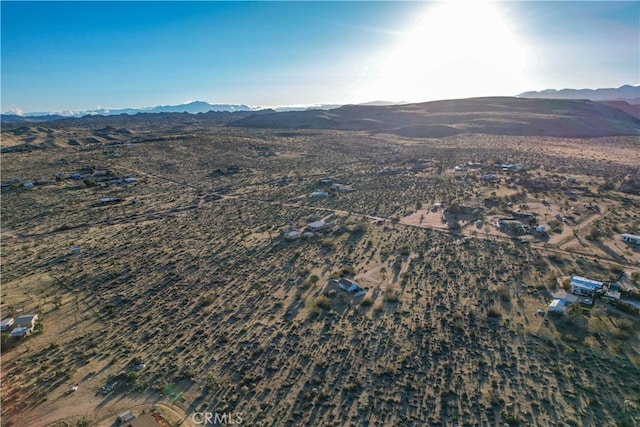 bird's eye view featuring a mountain view