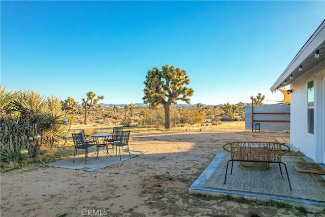 view of yard with a patio