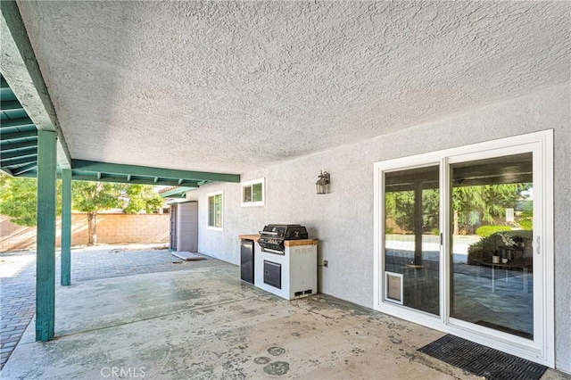 view of patio with grilling area