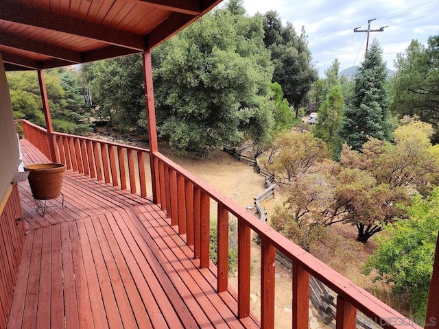 view of wooden deck