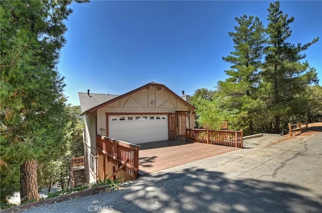 view of front of house featuring a wooden deck