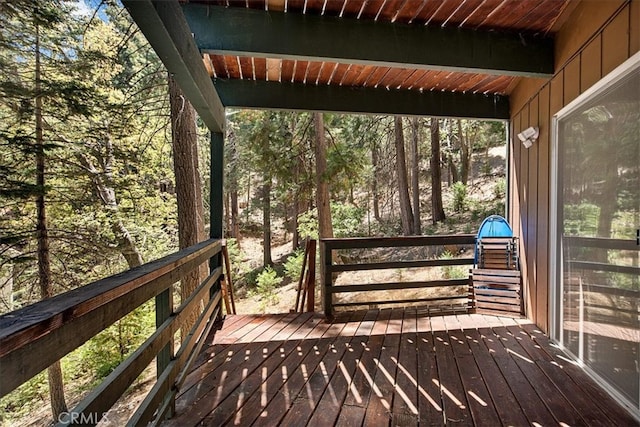 view of wooden deck