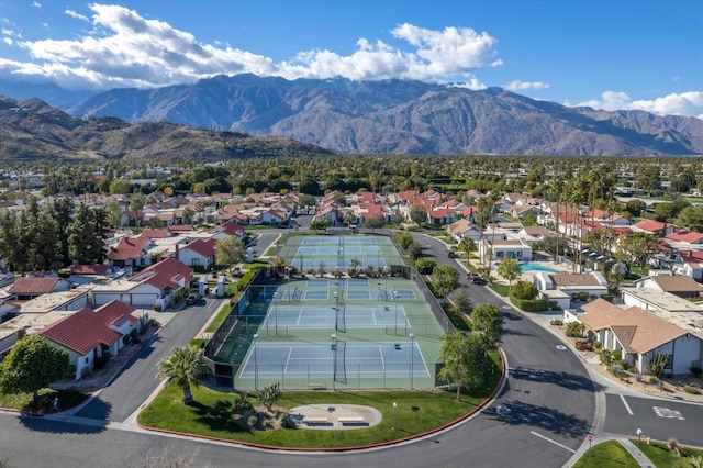 bird's eye view featuring a mountain view